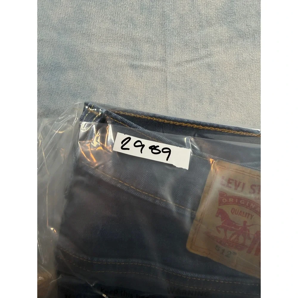 Levi's 512 Slim Taper Jeans Mens W32 L30 Blue Excellent Stretch Denim